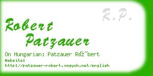 robert patzauer business card